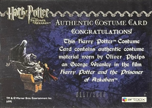 George Weasley's Quidditch Costume - Back