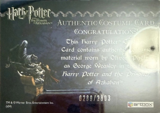 George Weasley's Quidditch Costume - Back