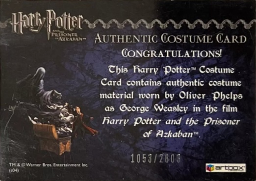 George Weasley's Quidditch Costume - Back