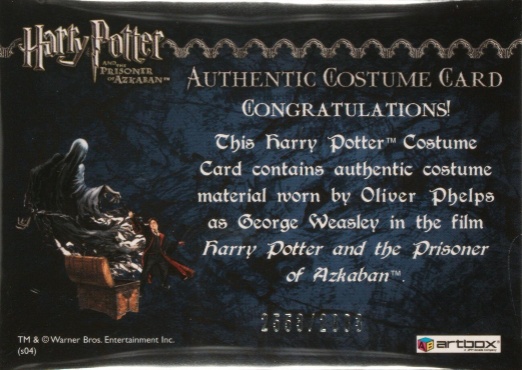 George Weasley's Quidditch Costume - Back