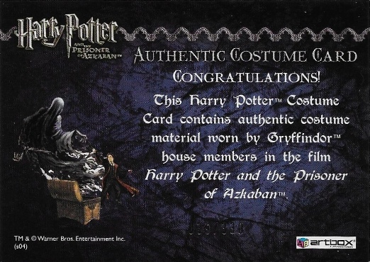 Gryffindor House Tie - Back