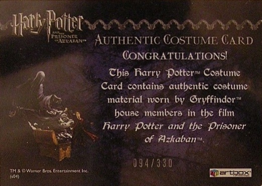 Gryffindor House Tie - Back