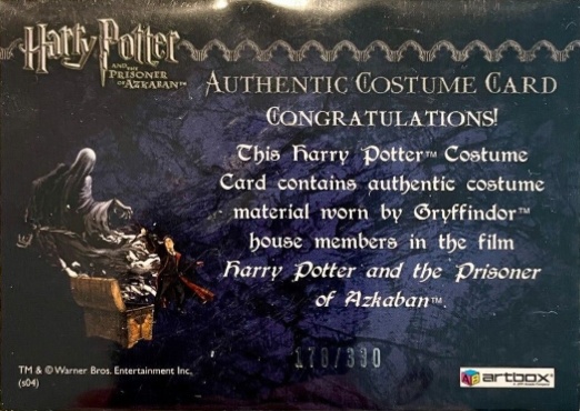 Gryffindor House Tie - Back