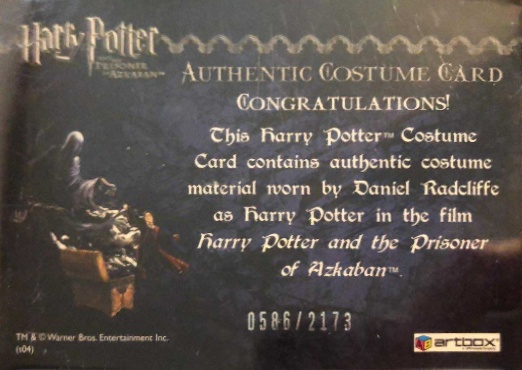 Harry Potter's Cardigan - Back