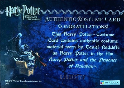 Harry Potter's Quidditch Costume - Back