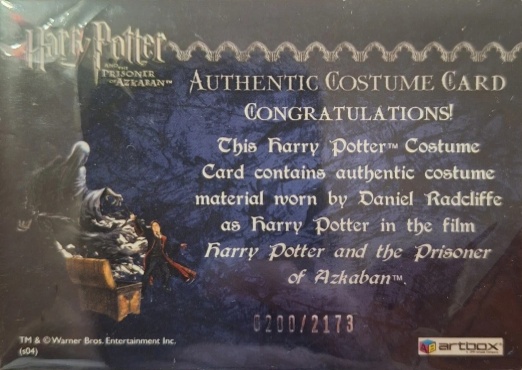 Harry Potter's Quidditch Costume - Back