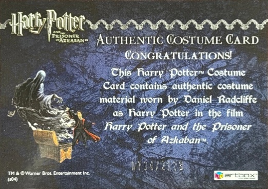 Harry Potter's Quidditch Costume - Back