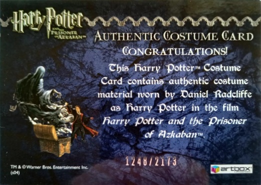 Harry Potter's Quidditch Costume - Back