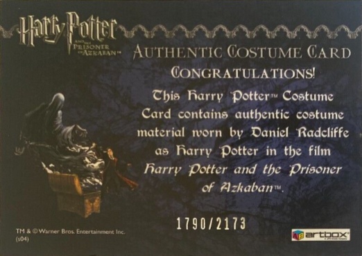 Harry Potter's Quidditch Costume - Back