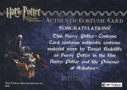 Harry Potter's Quidditch Costume - Back