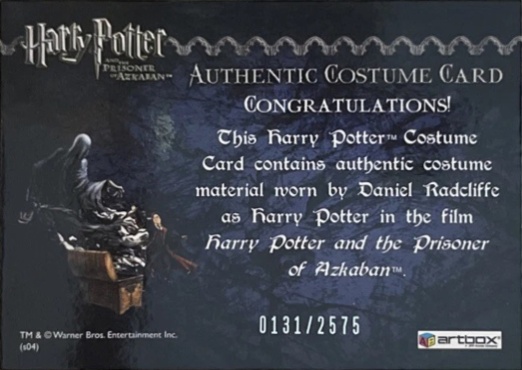 Harry Potter's School Cloak - Back