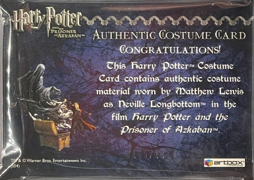 Neville Longbottom's Black Cloak - Back