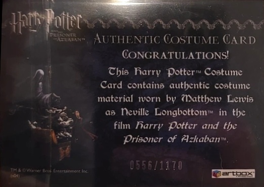 Neville Longbottom's Black Cloak - Back