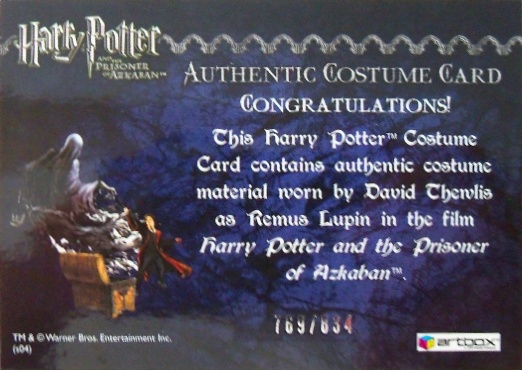 Remus Lupin's Shirt - Back