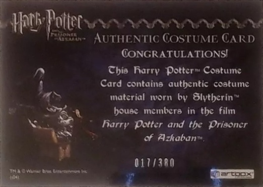 Slytherin House Tie - Back