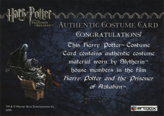 Slytherin House Tie - Back