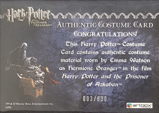 Hermione's Black Robe - Back