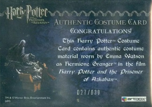 Hermione's Black Robe - Back