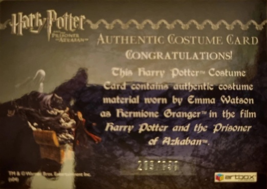 Hermione's Black Robe - Back