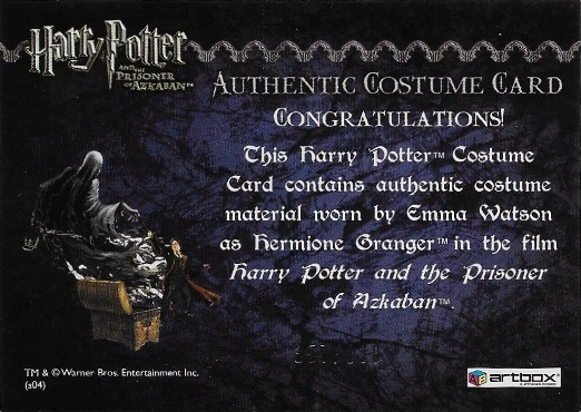 Hermione's Black Robe - Back