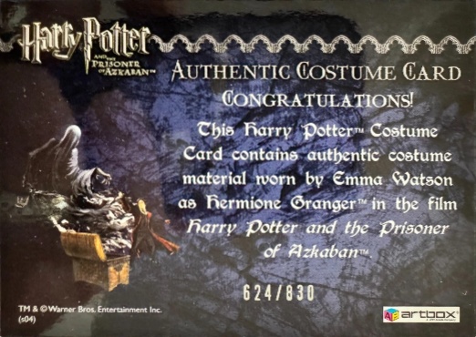 Hermione's Black Robe - Back