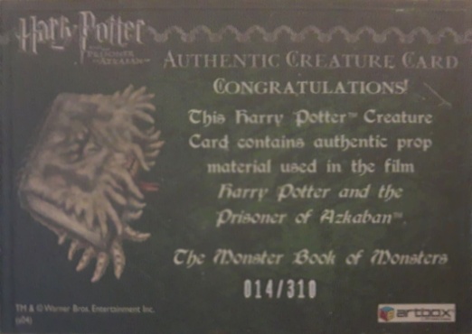 The Monster Book of Monsters - Back