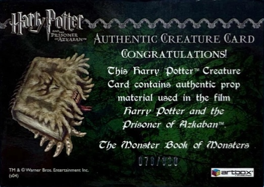 The Monster Book of Monsters - Back