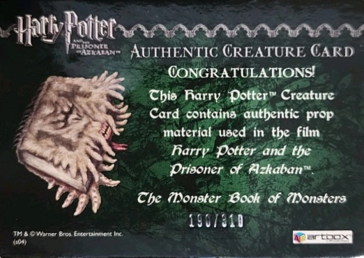 The Monster Book of Monsters - Back