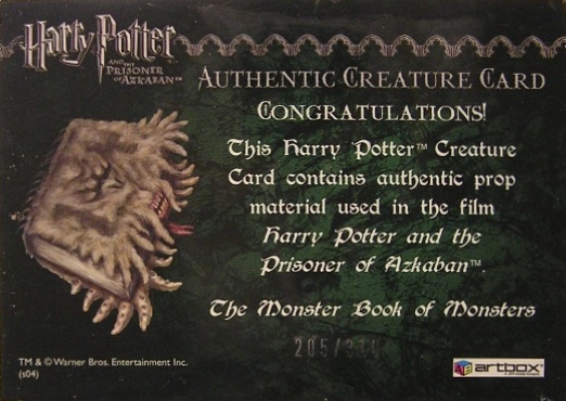 The Monster Book of Monsters - Back