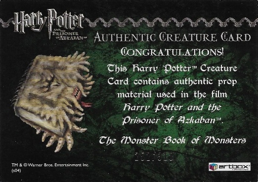 The Monster Book of Monsters - Back