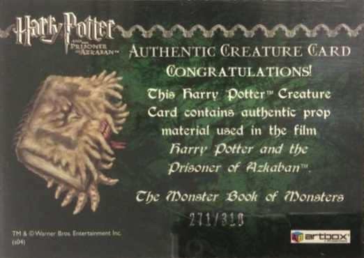 The Monster Book of Monsters - Back