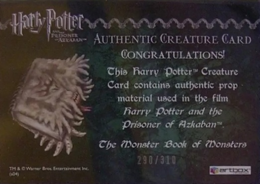 The Monster Book of Monsters - Back