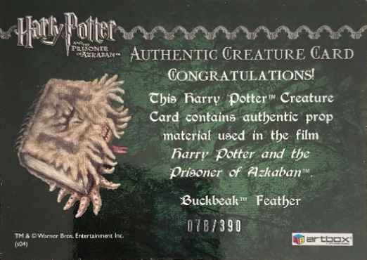 Buckbeak's Feather - Back