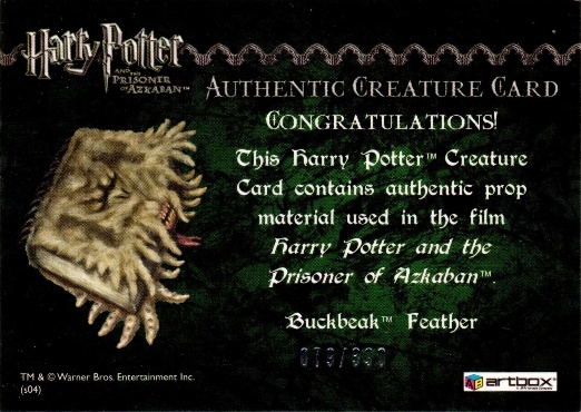 Buckbeak's Feather - Back