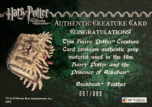 Buckbeak's Feather - Back