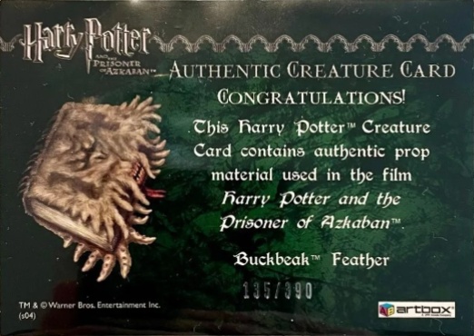 Buckbeak's Feather - Back