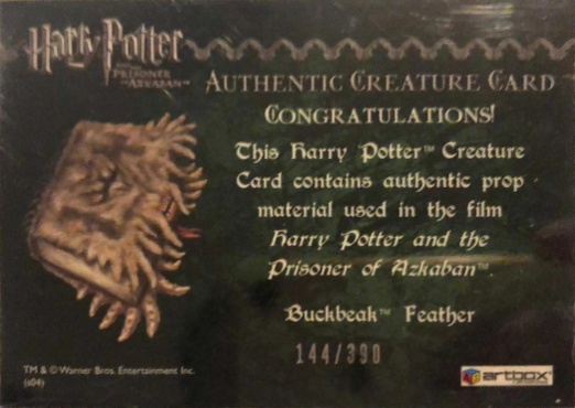 Buckbeak's Feather - Back