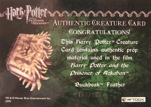 Buckbeak's Feather - Back