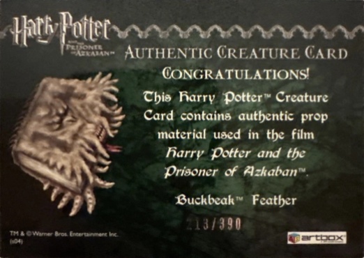Buckbeak's Feather - Back