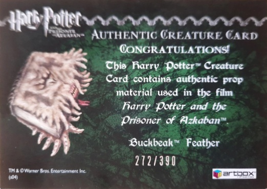 Buckbeak's Feather - Back