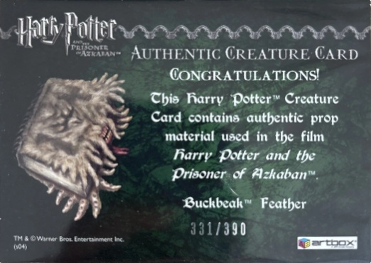 Buckbeak's Feather - Back
