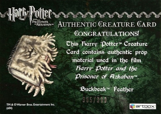 Buckbeak's Feather - Back