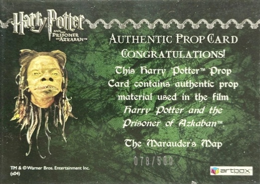 The Marauder's Map - Back