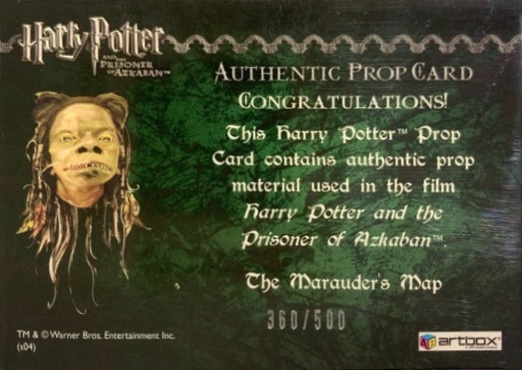 The Marauder's Map - Back