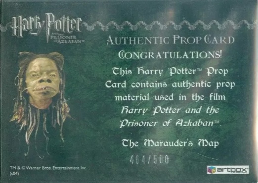 The Marauder's Map - Back