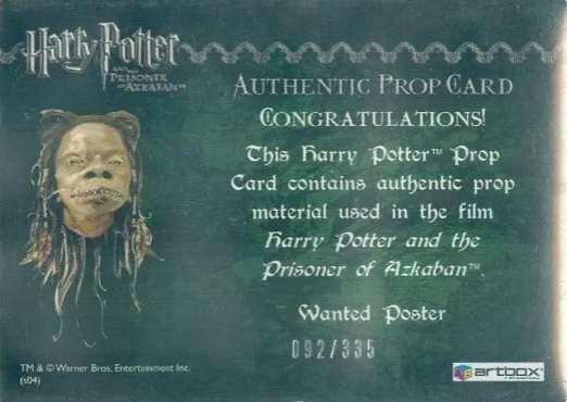 Wanted Poster - Back