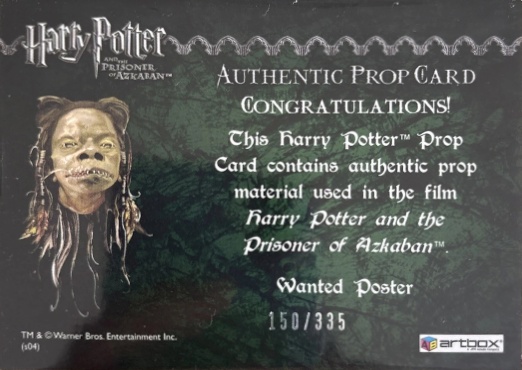 Wanted Poster - Back