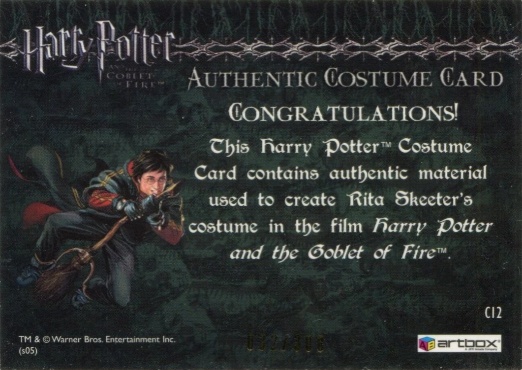 C12 - Rita Skeeter's Coat - Back