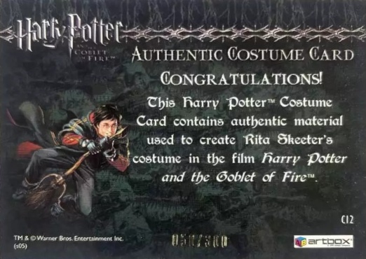 C12 - Rita Skeeter's Coat - Back