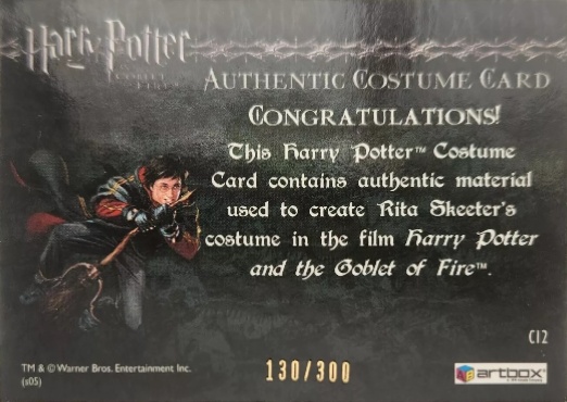 C12 - Rita Skeeter's Coat - Back